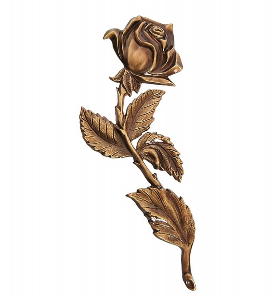 Róża mosiężna 32cm prawa