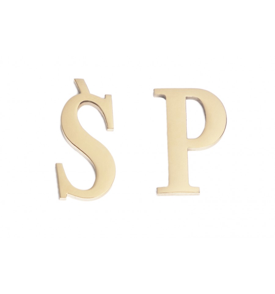 ROMANO litery ze stali nierdzewnej w kolorze złotym
