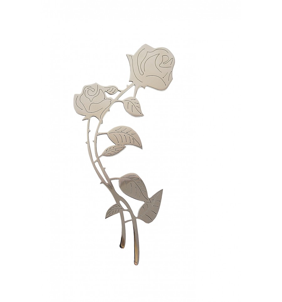 Róża RKP1 ze stali nierdzewnej, płaska, połysk
